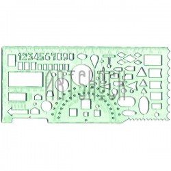 Линейка-трафарет офицерская, 20 см, Спектр