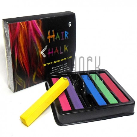 Цветные мелки для волос Hair Chalk, 6 штук