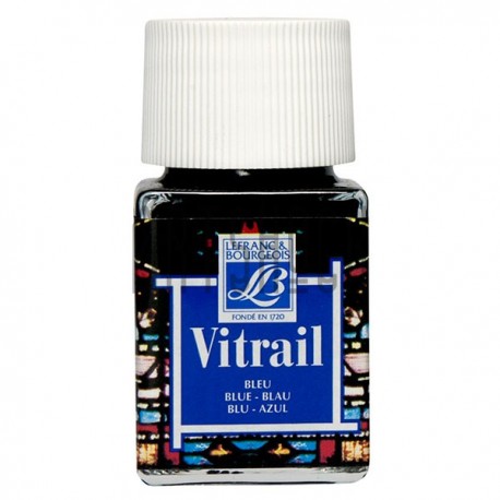Витражная краска Vitrail, синяя, 50 мл, Lefranc Bourgeois