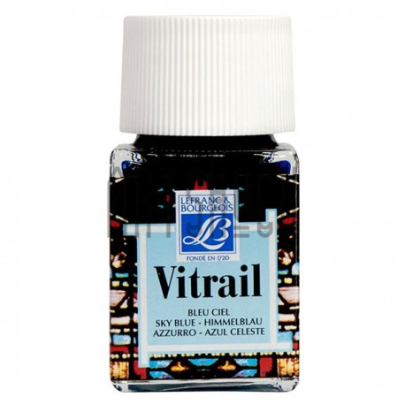 Витражная краска Vitrail, небесно-голубая, 50 мл, Lefranc Bourgeois