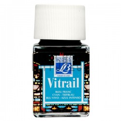 Витражная краска Vitrail, голубая лазурь, 50 мл, Lefranc Bourgeois