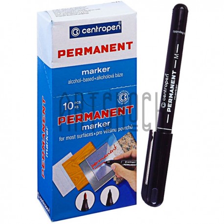 Маркер Permanent тонкий, черный, 1 мм, Centropen