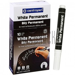 Маркер White Permanent, белый, 2.5 мм, Centropen