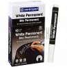 Маркер Centropen White Permanent, белые чернила, цилиндрический пишущий узел, ширина линии 2.5 мм