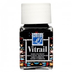 Витражная краска Vitrail, черная, 50 мл, Lefranc Bourgeois