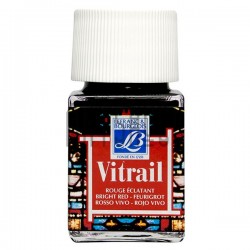 Витражная краска Vitrail, ярко-красная, 50 мл, Lefranc Bourgeois