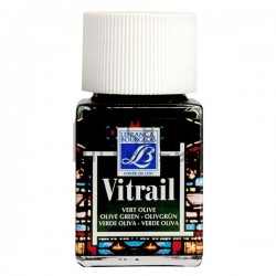 Витражная краска Vitrail, зеленая оливковая, 50 мл, Lefranc Bourgeois