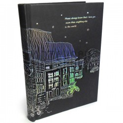 Блокнот - книга для эскизов и зарисовок с черными листами, 128 листов, 134 x 190 мм., "Leisure Holiday"