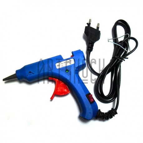 Термопистолет клеевой для рукоделия с кнопкой включения, Hot Melt Glue Gun, 20W, 110V-240V, 50Hz/60Hz, Ø7-8 мм., HELI
