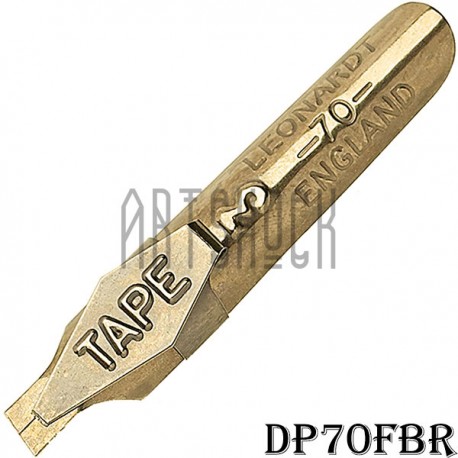 Перо ширококонечное скошенное для каллиграфии и орнамента, Leonardt 70 Tape Nib, №3, бронзовое, Manuscript