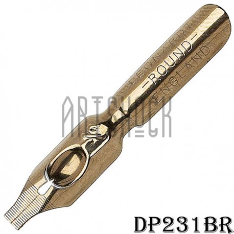 Перо ширококонечное для каллиграфии, Leonardt Round Hand Nib, №1½, бронзовое, Manuscript