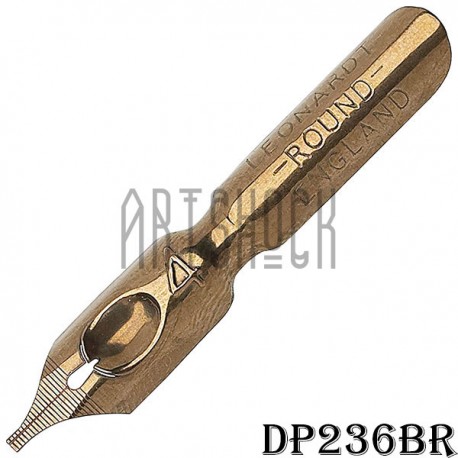 Перо ширококонечное для каллиграфии, Leonardt Round Hand Nib, №4, бронзовое, Manuscript
