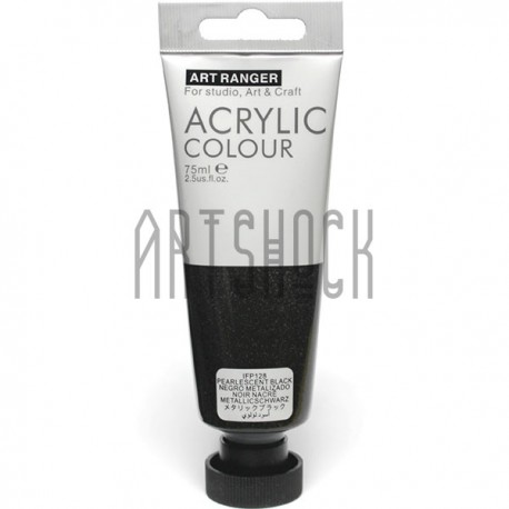 Краска акриловая, Черная перламутровая / Pearlescent Black, 75 мл, Art Ranger