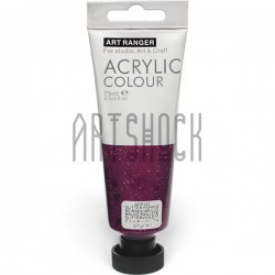 Краска акриловая, Фиолетовая с глиттером / Glitter Purple, 75 мл, Art Ranger