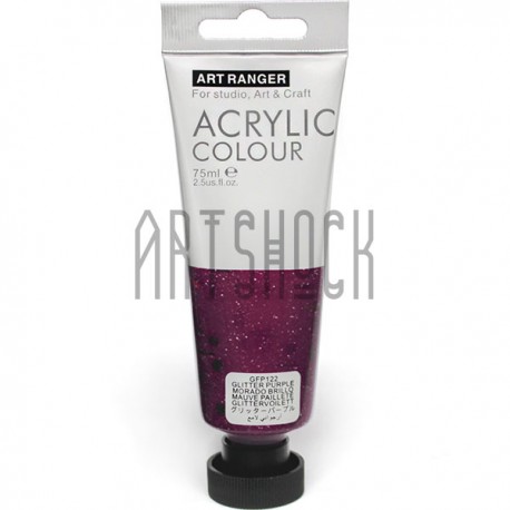 Краска акриловая, Фиолетовая с глиттером / Glitter Purple, 75 мл, Art Ranger