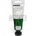 Краска акриловая, Зеленая с глиттером / Glitter Green, 75 мл, Art Ranger