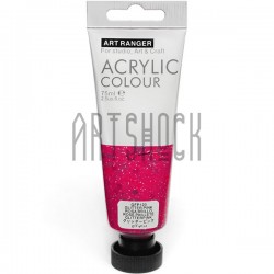 Краска акриловая, Розовая с глиттером / Glitter Pink, 75 мл, Art Ranger