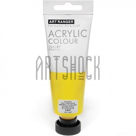 Краска акриловая, Желтая бледная / Yellow Pale, 75 мл, Art Ranger