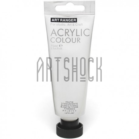 Краска акриловая, Белила титановые / Titanium White, 75 мл, Art Ranger