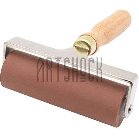 Валик дактилоскопический каучуковый на металлических кронштейнах, рабочая часть: 9.8 см.