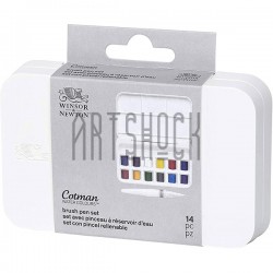 Набор акварельных красок в пластиковом пенале, 12 цветов + кисть, Winsor & Newton