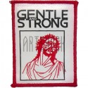 Нашивка - патч для одежды, Gentle and Strong, 6.2 x 8.2 см.