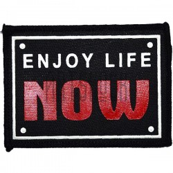 Нашивка - патч для одежды, Enjoy Life Now, 6.6 x 9 см.