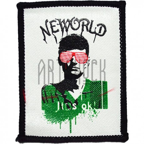 Нашивка - патч для одежды, Neworld, 6.2 x 8.1 см.