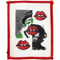 Нашивка - патч для одежды, Kiss Kiss Kiss, 6.3 x 8.1 см.