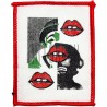Нашивка - патч для одежды, Kiss Kiss Kiss, 6.3 x 8.1 см.