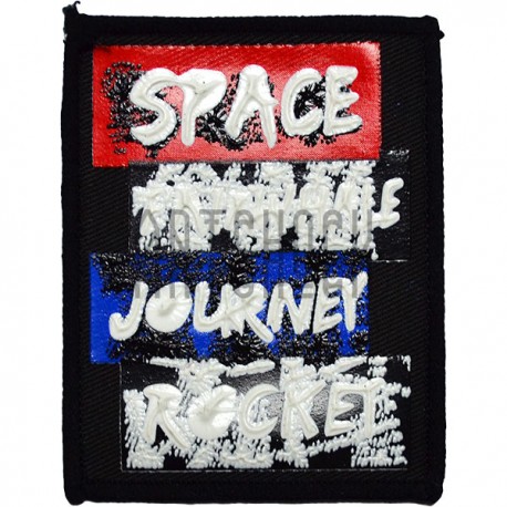 Нашивка - патч для одежды, Space Journey Rocket, 7.2 x 9 см.