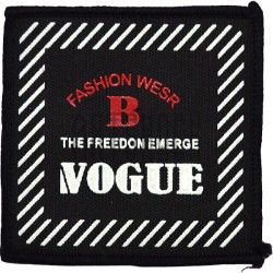 Нашивка - патч для одежды, Fashion Wesr B, 8 x 8 см.