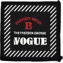 Нашивка - патч для одежды, Fashion Wesr B, 8 x 8 см.