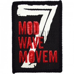 Нашивка - патч для одежды, 7 Mod Wave Movem, 4.6 x 6.6 см.