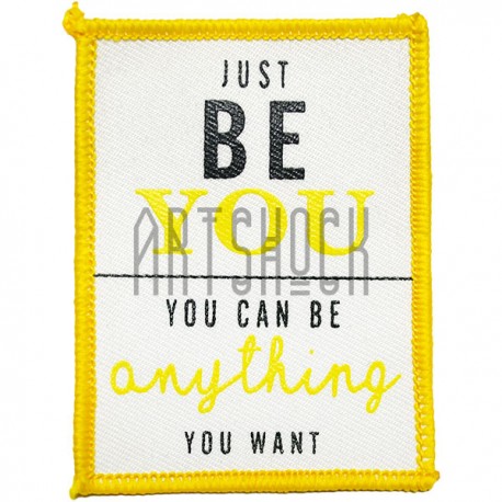 Нашивка - патч для одежды, Just Be You, 6.7 x 8.8 см.