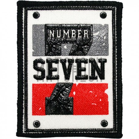 Нашивка - патч для одежды, Number Seven, 6.1 x 8 см.