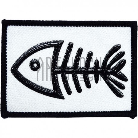 Нашивка - патч для одежды, Fishbone, 5.7 x 8 см.