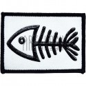Нашивка - патч для одежды, Fishbone, 5.7 x 8 см.