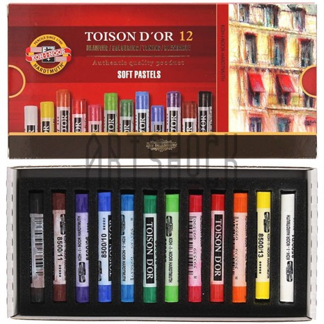 Пастель художественная сухая, 12 цветов, Toison D’Or, Koh-i-Noor