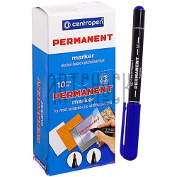 Маркер Permanent тонкий, синий, 1 мм, Centropen