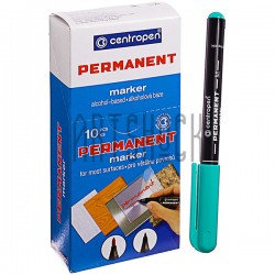 Маркер Permanent тонкий, зеленый, 1 мм, Centropen