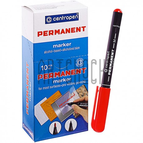 Маркер Permanent тонкий, красный, 1 мм, Centropen