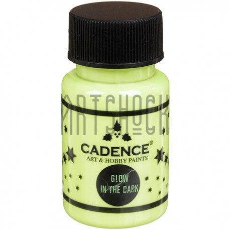 Краска акриловая люминесцентная, Naturel Green / Натуральная Зелёная, 50 мл, Cadence