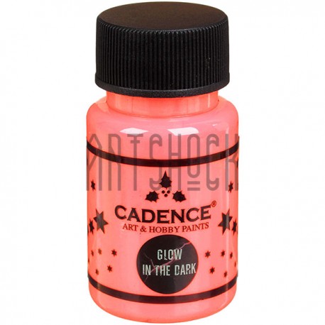 Краска акриловая люминесцентная, Pink / Розовая, 50 мл, Cadence