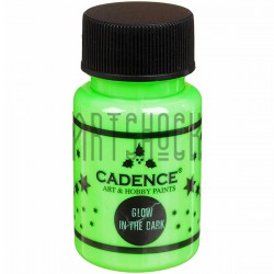 Краска акриловая люминесцентная, Dark Green / Зелёная, 50 мл, Cadence