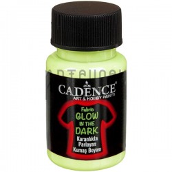Краска акриловая по ткани Glow In The Dark, Natural Green / Натуральная Зелёная, 50 мл, Cadence