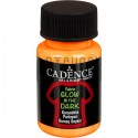 Краска акриловая по ткани Glow In The Dark, Orange / Оранжевая, 50 мл, Cadence