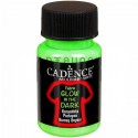 Краска акриловая по ткани Glow In The Dark, Dark Green / Зелёная, 50 мл, Cadence