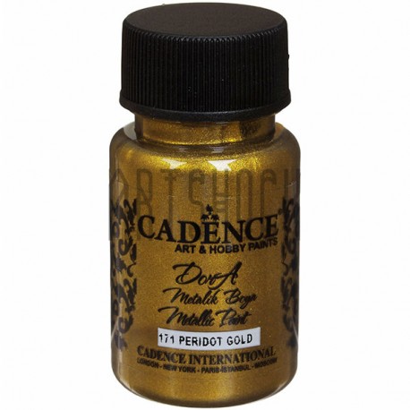Краска акриловая «металлик» Dora, Peridot Gold / Золотой Перидот, 50 мл, Cadence