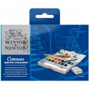 Набор акварельных красок в пластиковом пенале, 16 цветов + кисть, Winsor & Newton